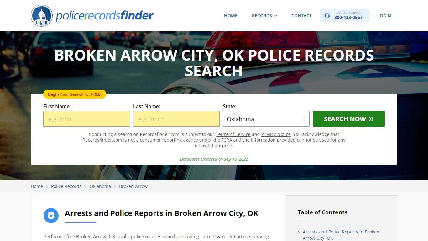 Broken Arrow, Tulsa County, OK Police Reports & Police Department Records