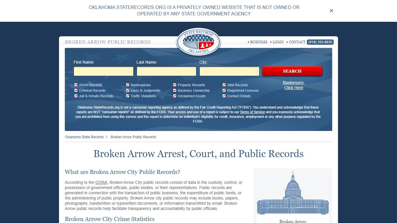 Broken Arrow Arrest and Public Records - StateRecords.org